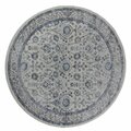United Weavers Of America 7 ft. 10 in. Cascades Shasta Transitional & Border Round Machine Made Rug; Blue 2601 10260 88R